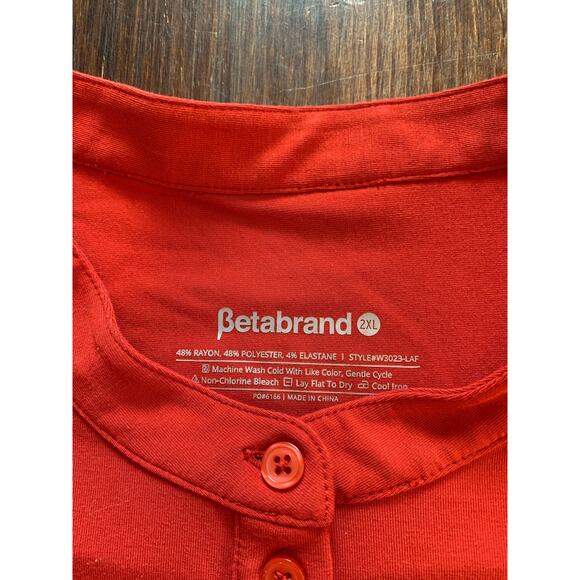 Betabrand red short sleeve top - Picture 3 of 3